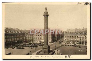 Postcard Old Paris Place Vendome Square