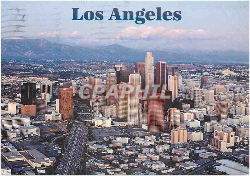 Modern Postcard Los Angeles twilight approaches on the Imposing