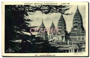 Old Postcard Exposition Coloniale Internationale Paris 1931 Temple of Wat & #...