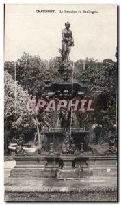 Old Postcard Chaumont The fountain lawn bowling