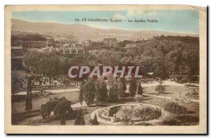 Old Postcard St Chamond Loire The Public Garden