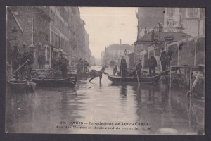 FRANCE, Postcard, Paris, Flood 1910, Rue des Usines et Boulevard de Grenelle
