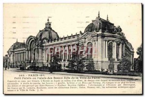 Old Postcard Paris 8a small Palace or Palace of Fine Arts in the City of Paris