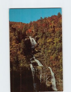 Postcard Whitewater Falls in Autumn, Cashiers, North Carolina