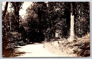 RPPC  Hartland  Missouri  Walden Woods Schools  Through the Woods     Postcard
