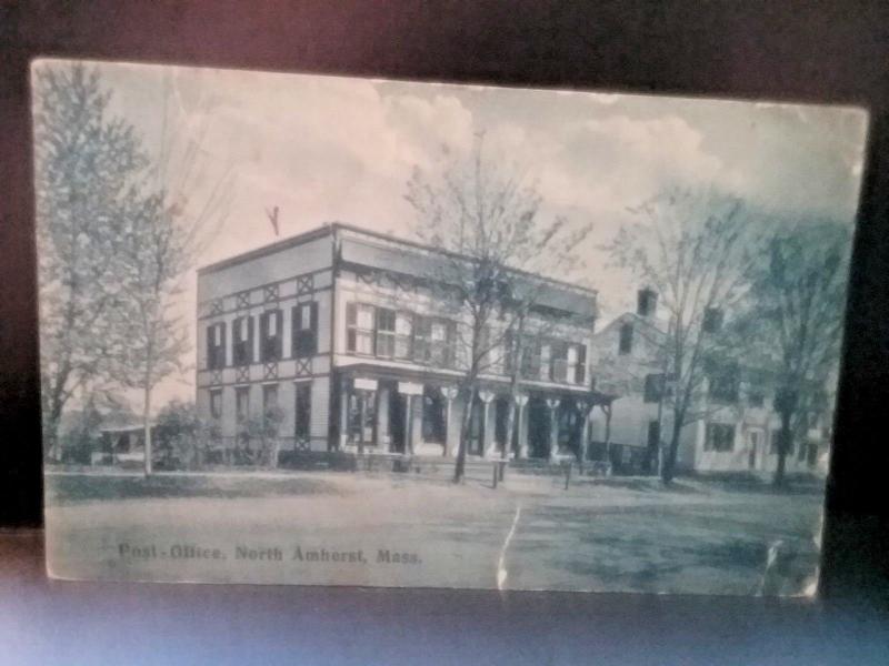 Postcard  Real Photo, Post Office in Amherst, MA