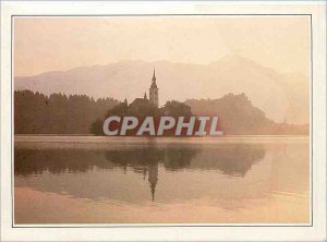 Postcard Modern Bled Church of St. Mary of the Lake