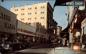 Pawtucket Rhode Island RI Street Scene Main Street c1950s Postcard