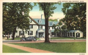 Vintage Postcard 1930's Lord Jeffrey Inn Amherst Massachusetts MA Art-Colortone