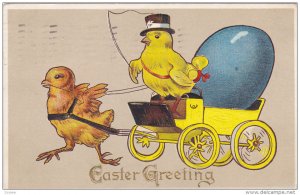 EASTER : Chick cart w/ egg , PU-1912