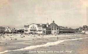 RPPC Casino & Beach Boardwalk SANTA CRUZ California c1920s Vintage Postcard