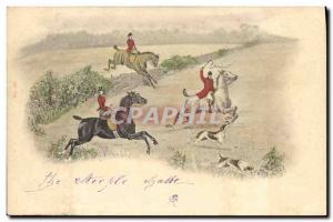 Old Postcard Dogs Dog Hunting hounds has Cavaliers