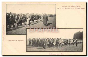 Old Postcard Army Review reservists 11th 1899 Music Division
