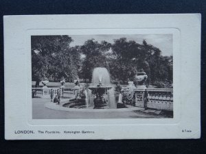 London KENSINGTON GARDENS The Fountain c1914 Postcard by Pictorial Stationery