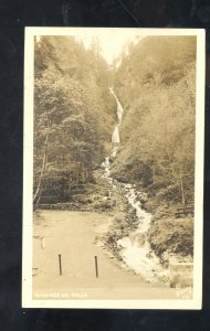 RPPC WAHKEENAH FALLS COLUMBIA RIVER HIGHWAY OREGON REAL PHOTO POSTCARD