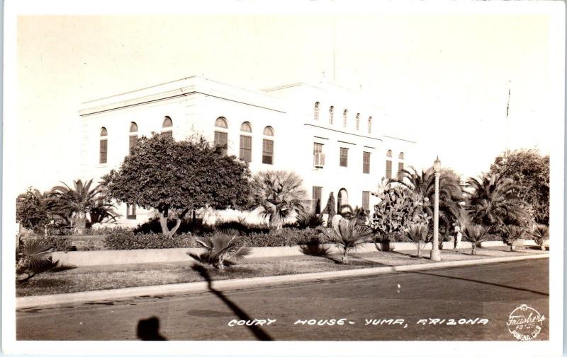 RPPC YUMA, AZ Arizona    COURT  HOUSE   c1940s    Frasher   Postcard