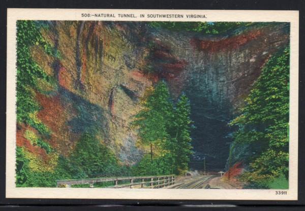 Virginia colour PC Natural Tunnel Southwestern Va unused