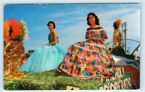 RIO GRANDE VALLEY, TX~ Pretty YOUNG LADIES at FIESTA Celebration c1950s Postcard
