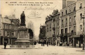 CPA ANGERS Place dela Visitation Statue Marguerite d'ANJOU Vue VERS (296947)