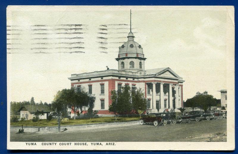 Yuma County Court House Yuma Arizona az old postcard 