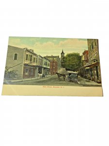 Postcard Antique View of Grocery Horse Cart , Main Street, Boonton, NJ.  L5