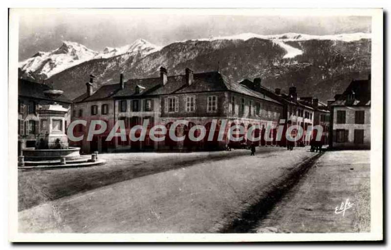 Postcard Old Laruns Pyrenees Ocean Place View of Couret