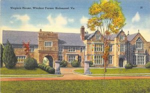 Richmond Virginia 1940 Postcard Virginia House Windsor Farms