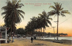 PALM AVENUE CRISTOBAL CANAL ZONE PANAMA POSTCARD (c. 1910)