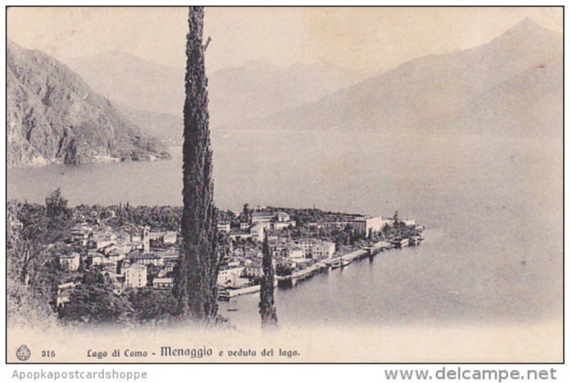 Italy Lago di Como Menaggio e veduta dei lago