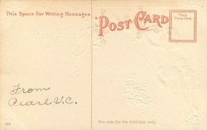 c1909 H.Wessler Embossed Valentine Postcard 522 Lovely Lady, Realization, Cupid