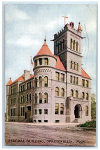 1909 Exterior View Federal Building Springfield Missouri Posted Vintage Postcard