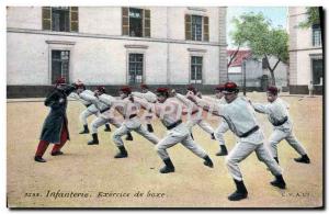 Old Postcard Boxing Army Infantry Exercise