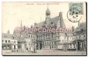 Postcard Old Place De Noyon I'Hotel Town