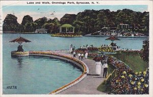 New York Syracuse Lake And Walk Onondaga Park 1925