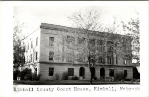 Nebraska Kimball County Courthouse RPPC Postcard V17