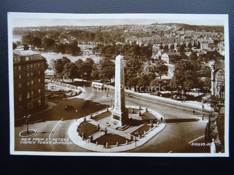 Yorkshire HARROGATE From St Peters Church c1930 RP Postcard by Valentine 210209
