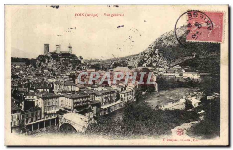 Foix Old Postcard General view