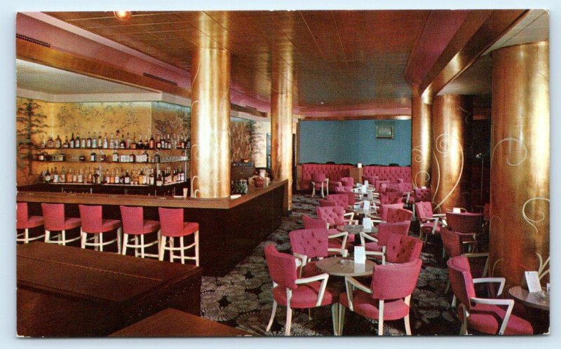 BOSTON, MA Massachusetts Roadside HOTEL TOURAINE Cocktail Lounge c1950s Postcard 