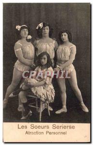 Old Postcard Sisters Serierse Atraction Staff