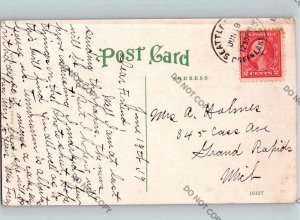 c1915 Interior View O&W Train Depot Railroad Station SEATTLE Washington WA