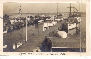 MIAMI FL, Royal Palm Hotel Dock, Boats, Photograph, ca. 1940-45, Yachts, Harbor