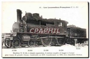 Postcard Old Train Locomotive Machine B 145