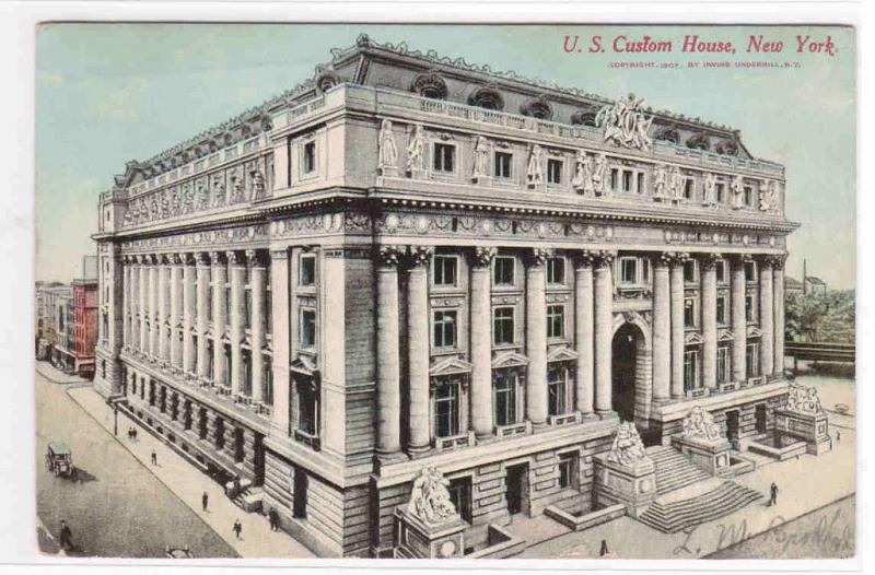 US Custom House New York City 1913 postcard