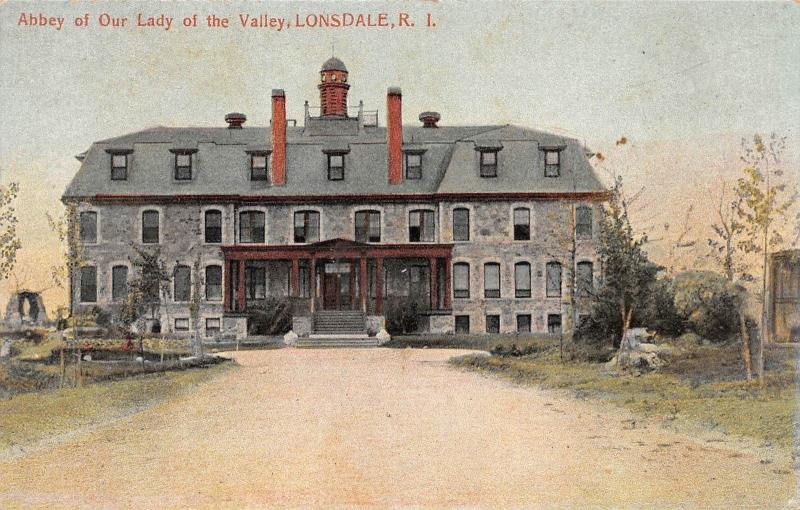 RHODE ISLAND RI Postcard c1910 LONSDALE Abbey of Our Lady of the Valley FRONT