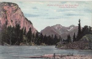 B77442 Banff junction of spray and bow rivers  canada scan front/back image