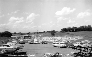 H73/ Indianola Iowa RPPC Postcard c1940s Municipal Pool Autos  59