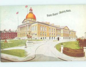 Divided-Back CAPITOL BUILDING Boston Massachusetts MA hJ5555