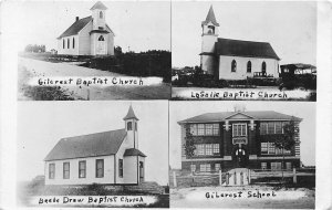 J11/ Gilcrest Colorado RPPC Postcard c1910 4View Church School 154