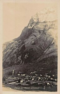 FIELD AND MOUNT STEPHEN BRITISH COLUMBIA CANADA~GOWS SUTTON REAL PHOTO POSTCARD