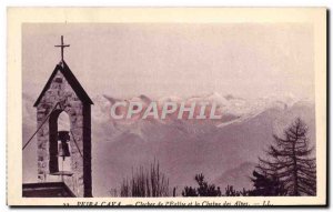 Old Postcard Peira Cava Tower of the & # 39eglise and the Alpine chain